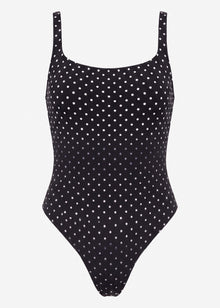 Bodysuit Soft Shapewear mit String und Punkte-Print - schwarz