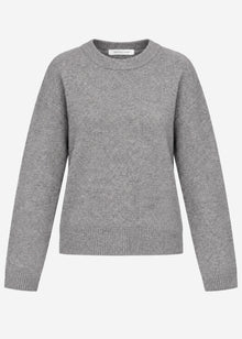 Klassischer Rundhalspullover - taupe