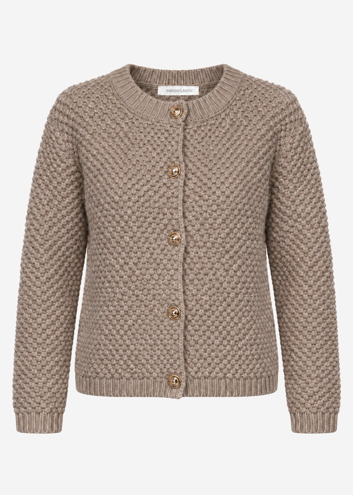 Bouclé cardigan - taupe