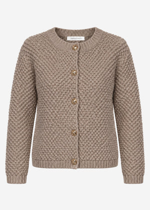 Bouclé cardigan - taupe