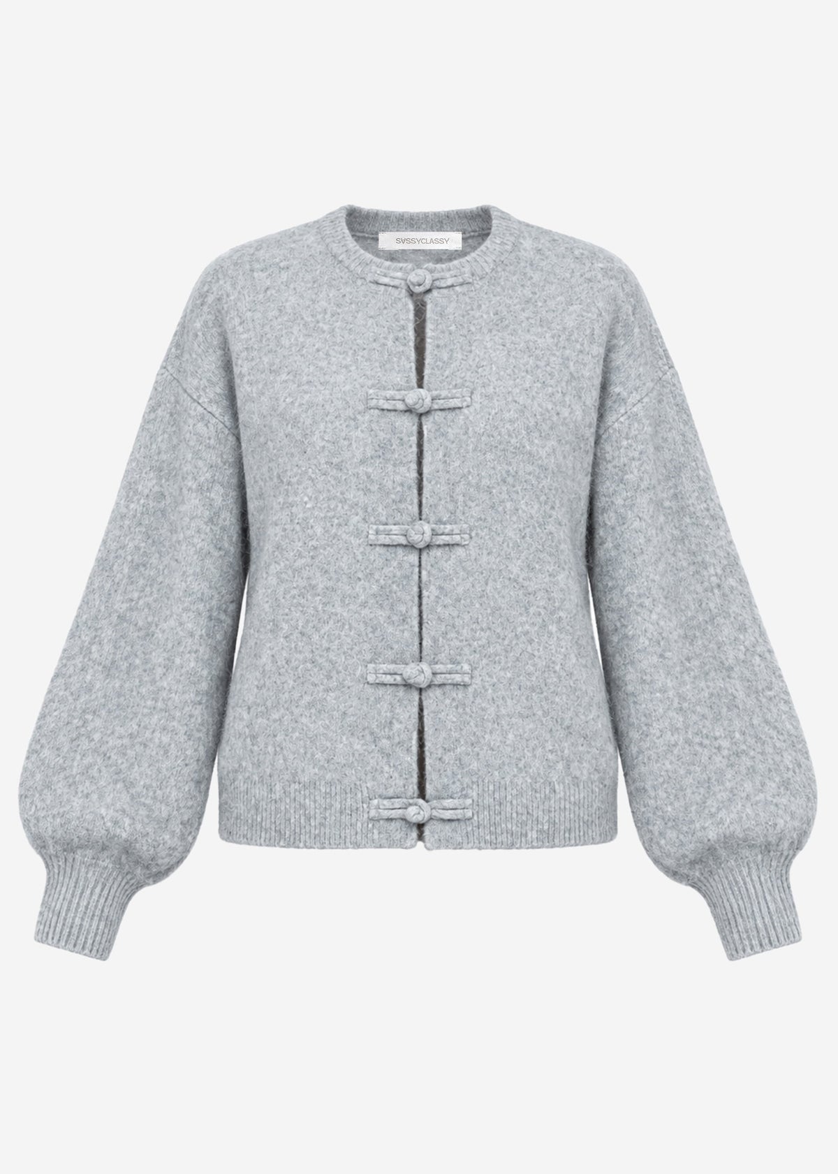 Cardigan with toggle fastening - grey