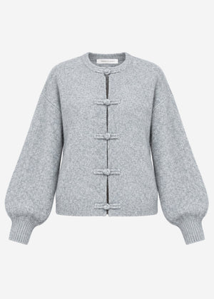 Cardigan with toggle fastening - grey
