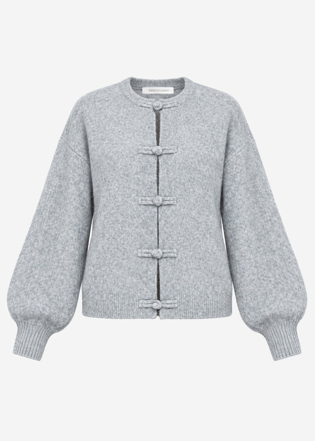 Cardigan with toggle fastening - grey