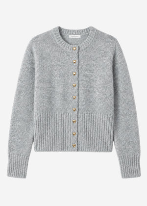 Cardigan with heart buttons - grey