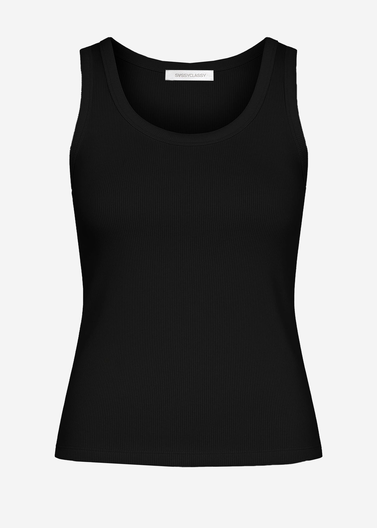 Tank Top mit Ausschnitt - schwarz