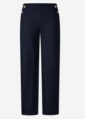 Trousers with decorative buttons - dark blue