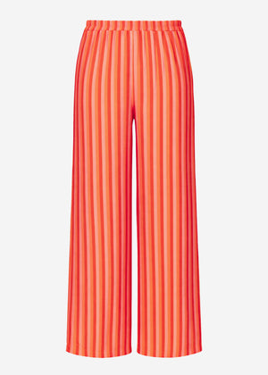 Striped trousers in viscose - orange