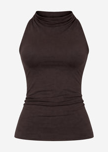 Top mit Turtleneck - dunkelbraun