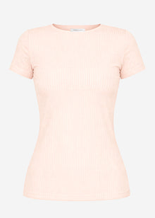 Ribbed jersey T-shirt - rose