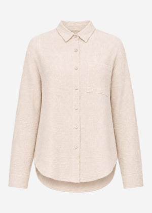 Musselin Hemdbluse - beige