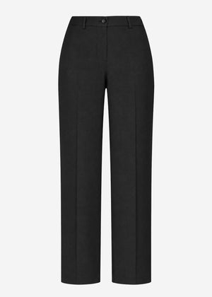 High Waist Hose mit geradem Bein - schwarz