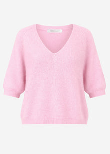Strickoberteil mit V-Ausschnitt - rosa