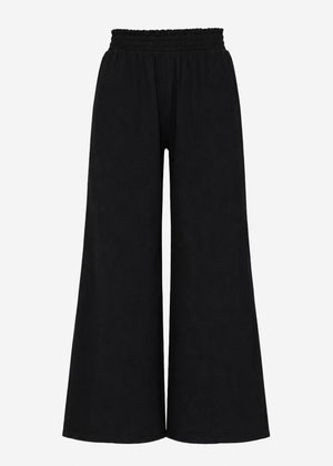 Musselin Hose mit weitem Bein - schwarz