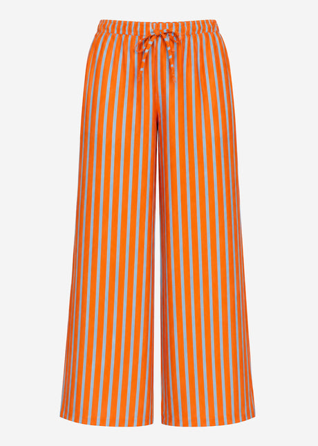 Tall: Gestreifte Hose mit Kordelzug - orange