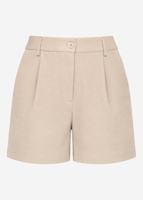 Shorts mit Bundfalten - beige von SASSYCLASSY