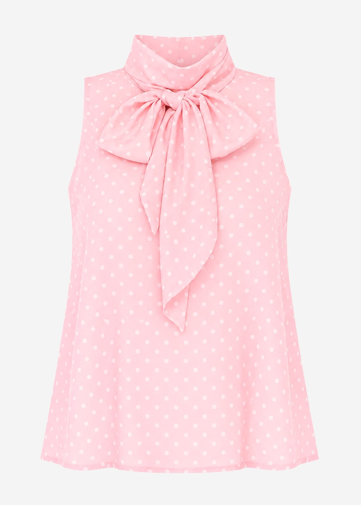 Chiffon Top mit Punkten - rosa