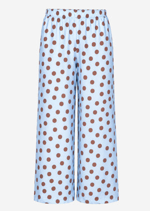 Hose mit Polka-Dots - hellblau