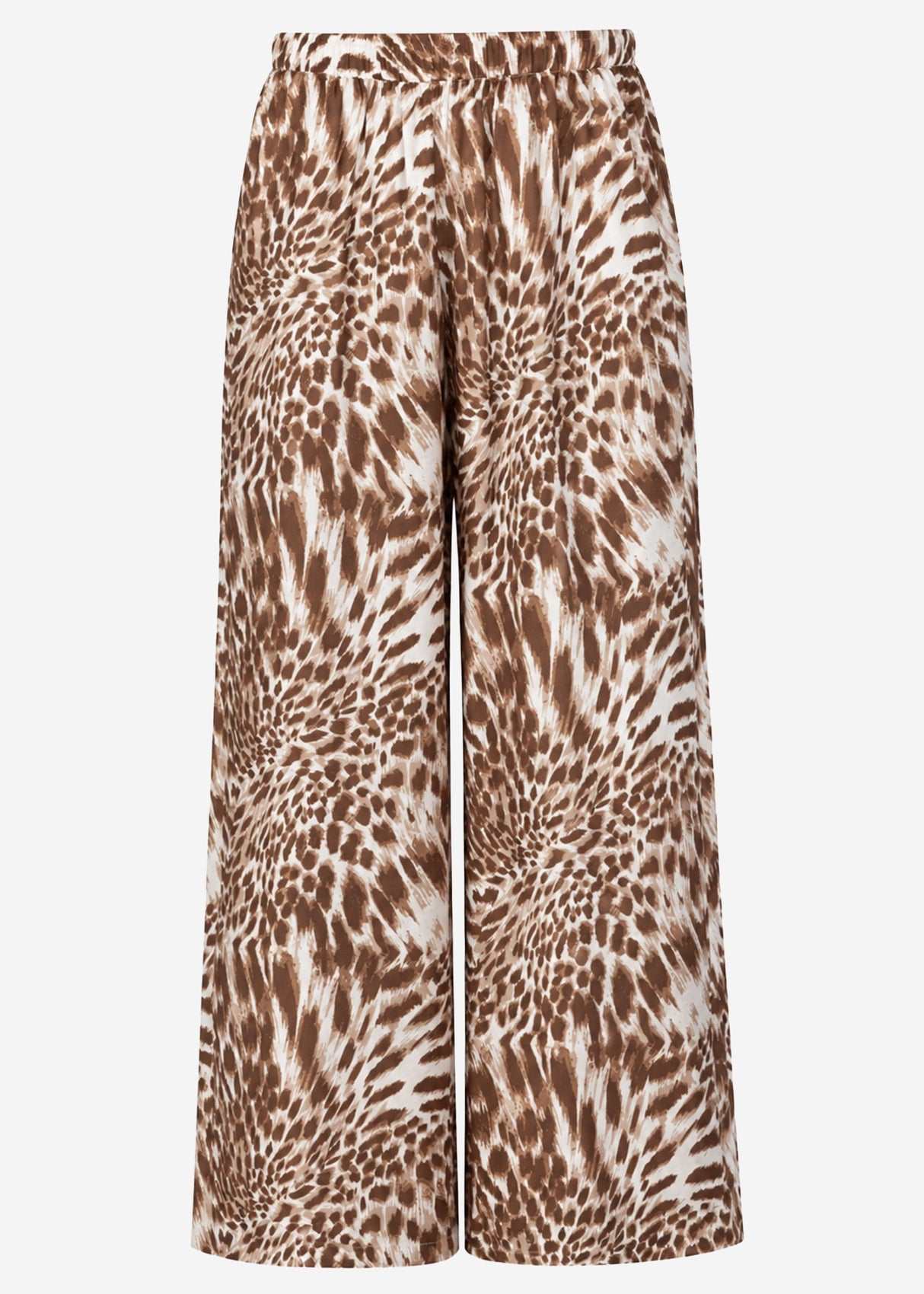 Hose mit Animal-Print - braun