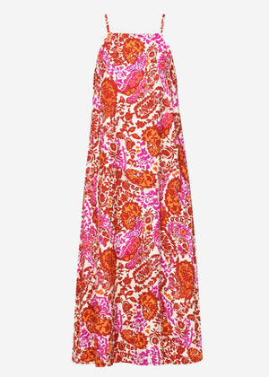Tall: Maxikleid mit Paisleymuster - beere