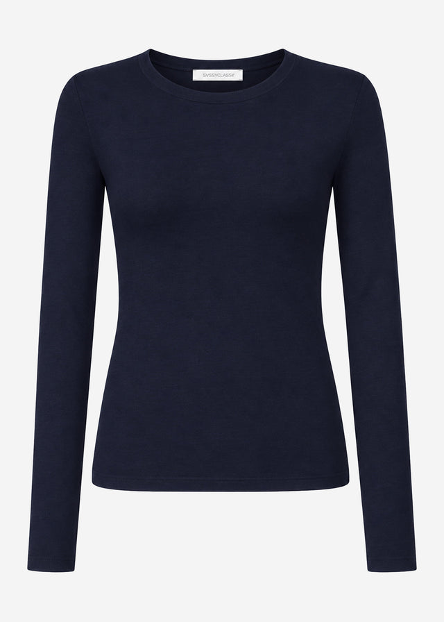 Long-sleeved top - dark blue