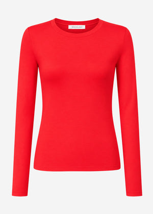 Long-sleeved top - red