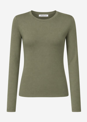 Long-sleeved top - khaki
