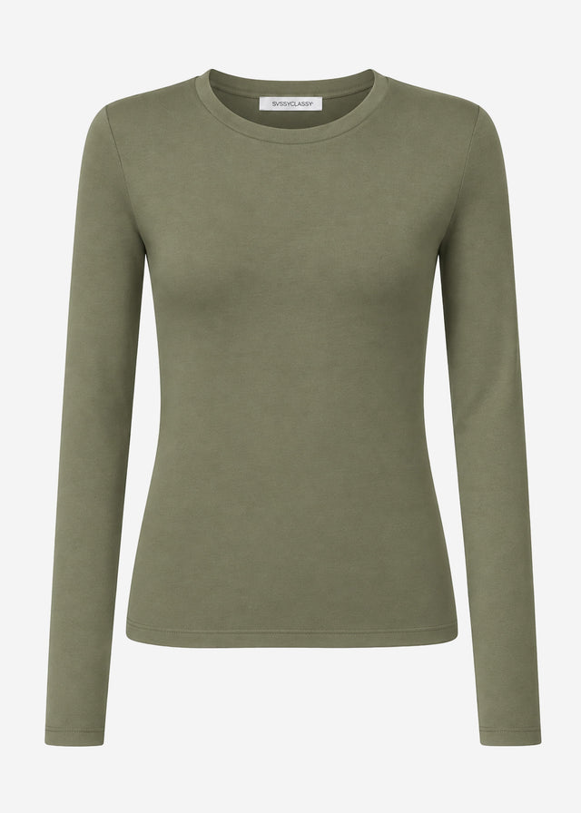 Long-sleeved top - khaki