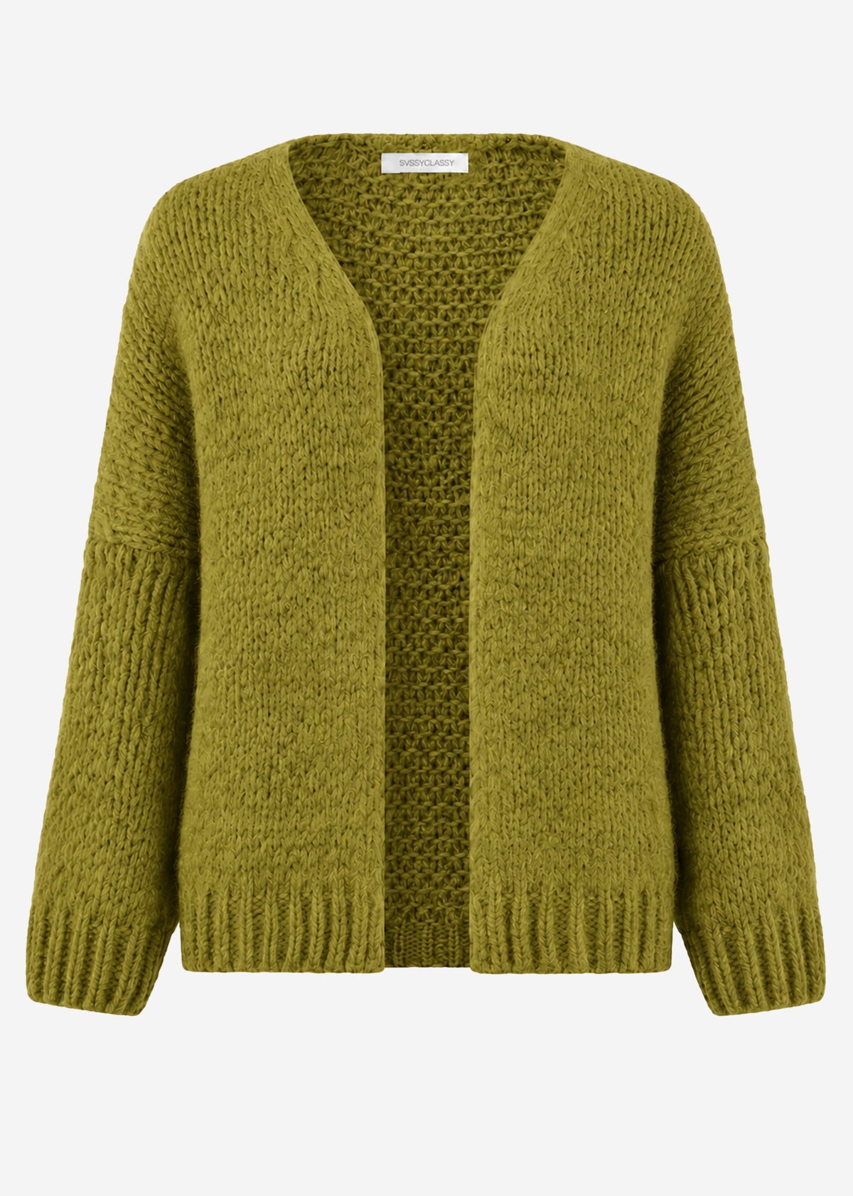 Oversize Cardigan - olivgrün