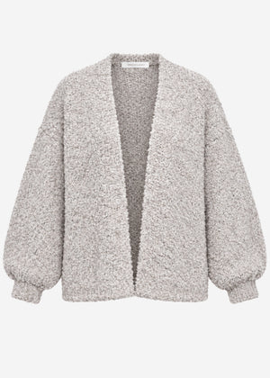 Oversize Cardigan aus Bouclé - greige