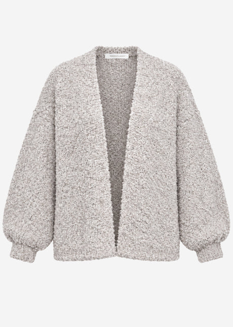 Oversize Cardigan aus Bouclé - greige