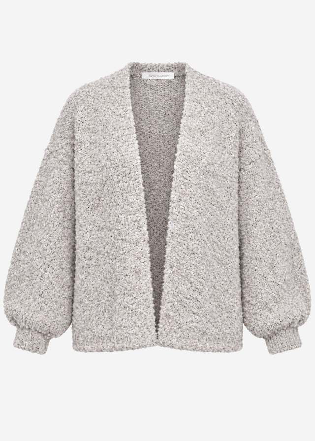 Oversize Cardigan aus Bouclé - greige