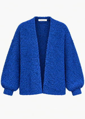 Oversize Cardigan aus Bouclé - blau