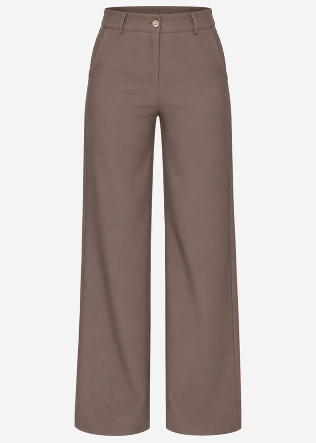 Anzughose mit geradem Bein - taupe