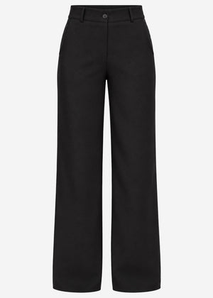 Suit trousers with straight leg - black