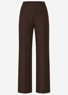Straight-Leg-Hose mit Bügelfalte - braun