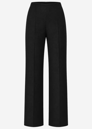 Straight-Leg-Hose mit Bügelfalte - schwarz
