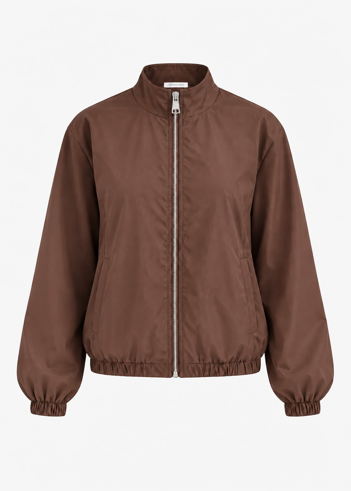 Blousonjacke mit elastischem Bund - braun