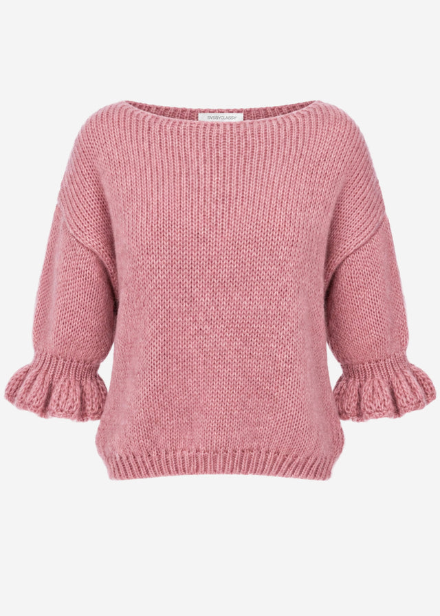 U-Boot Pullover mit 3/4 Ärmeln - altrosa