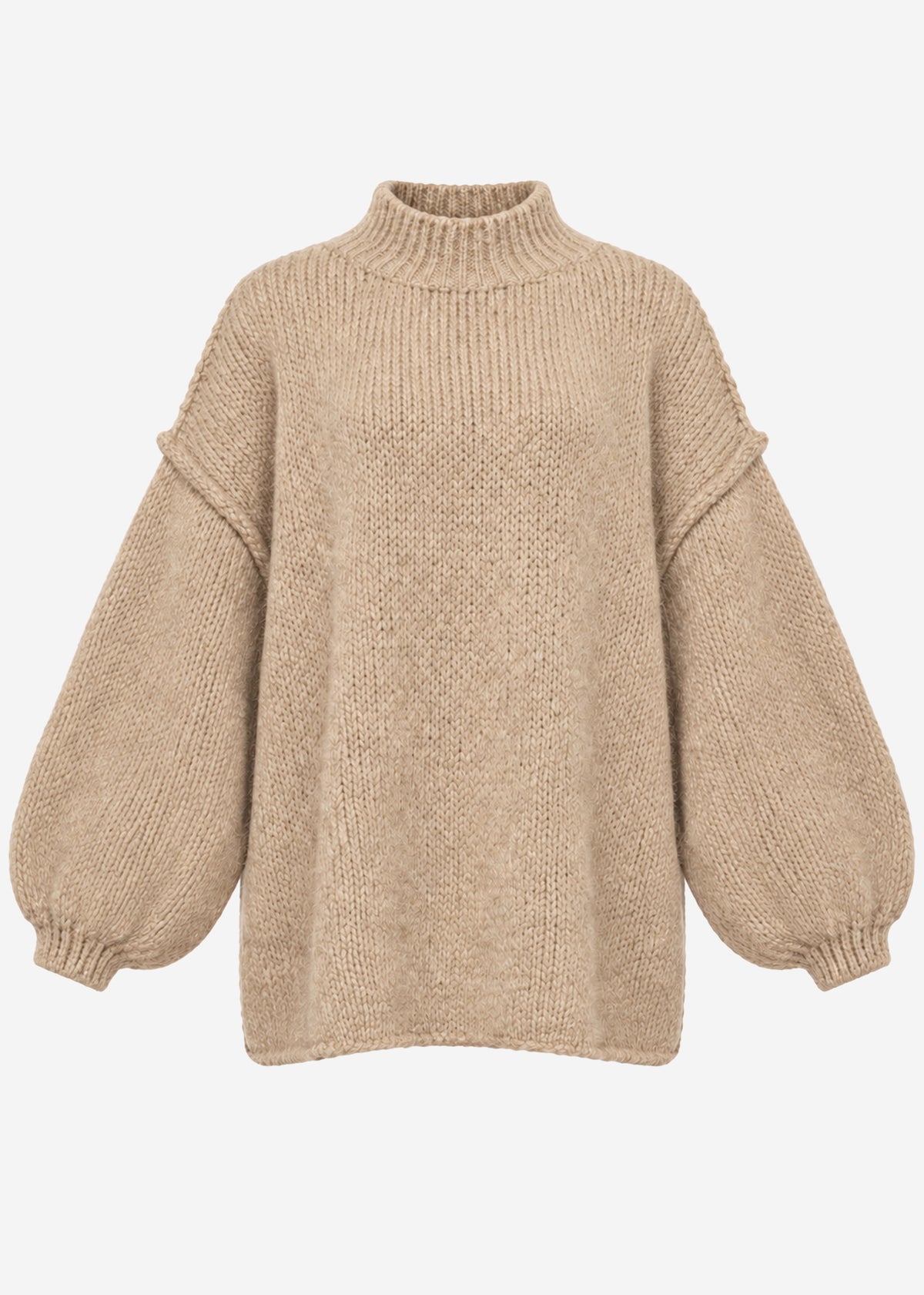 Oversized chunky knit jumper - beige