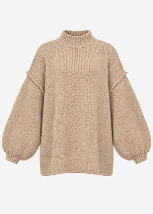 Oversized chunky knit jumper - beige