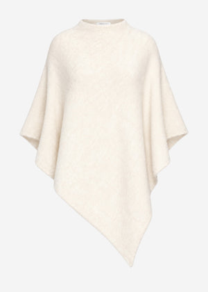 Poncho mit Wollanteil - offwhite