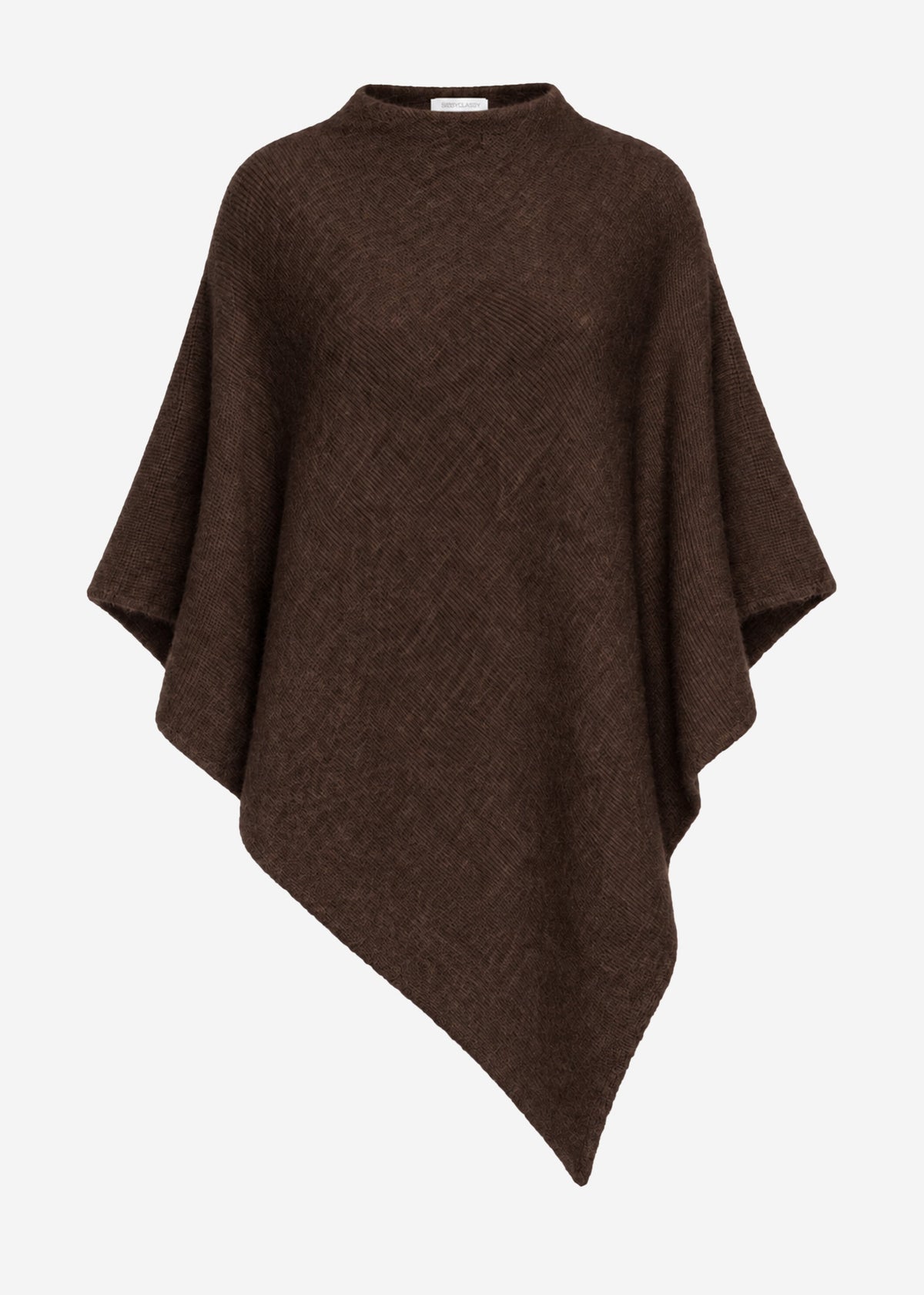 Poncho mit Wollanteil - braun