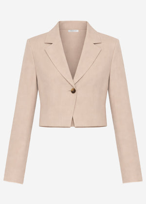 Cropped blazer - beige