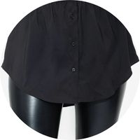 Black blouse skirt with a button placket and a slightly flared cut –  Blouse skirt by SASSYCLASSY