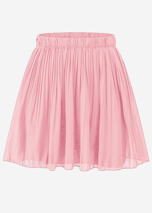 Plissée-Rock aus Chiffon - rosa