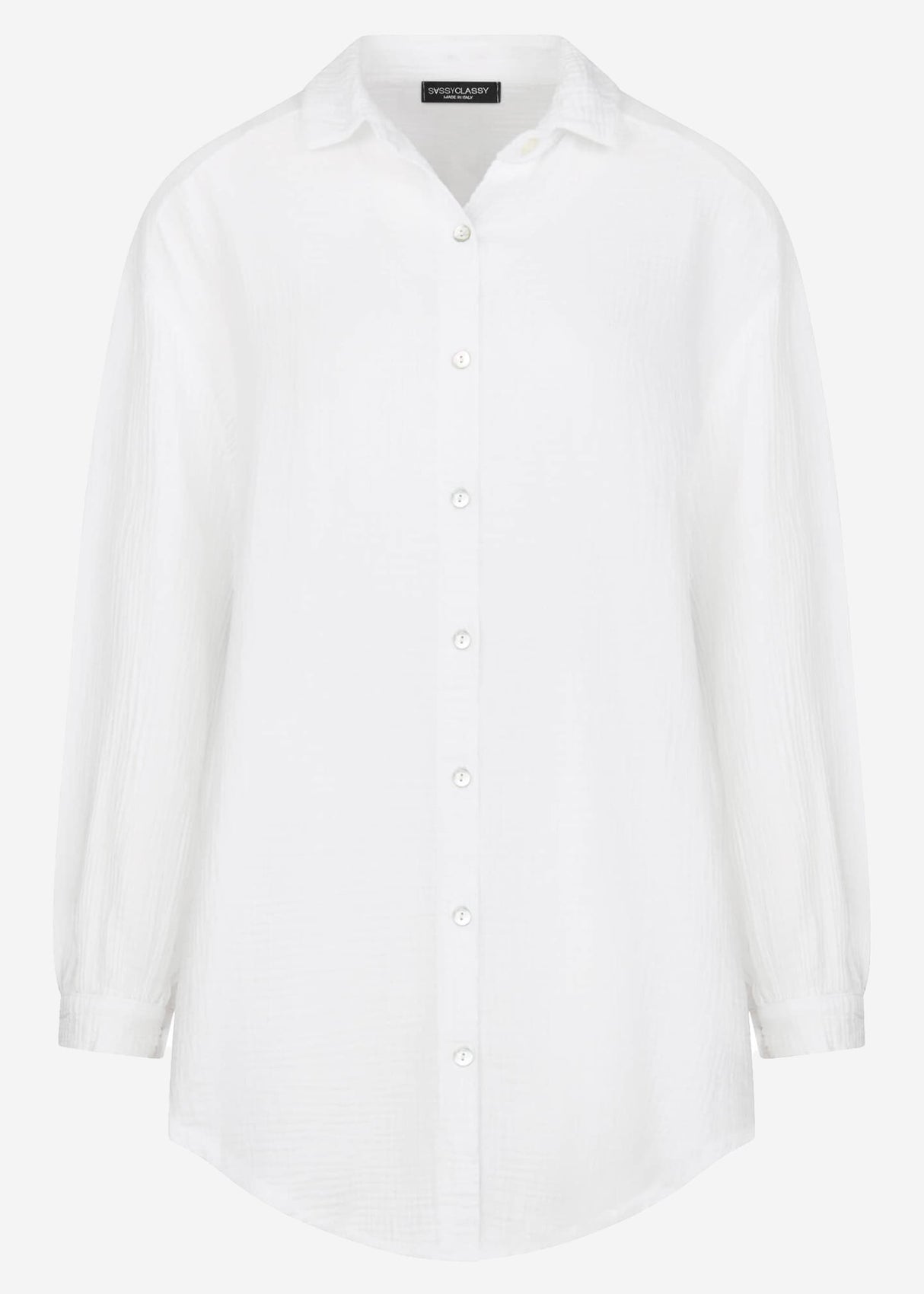 Muslin blouse oversize, white