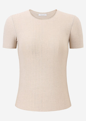 Crop shirt, beige