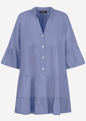 Musselin Kleid - blau