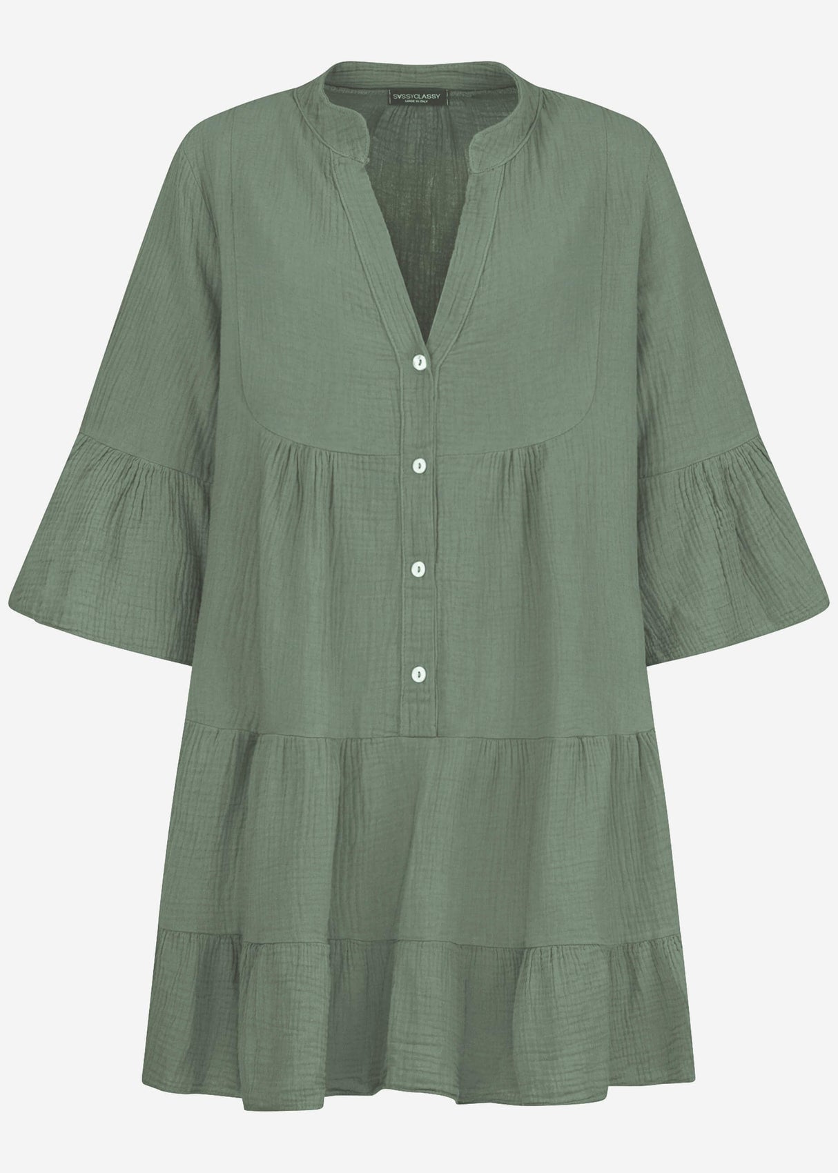Muslin dress, khaki