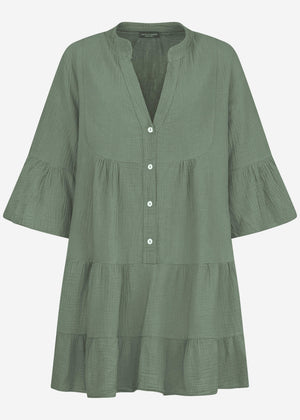 Muslin dress, khaki